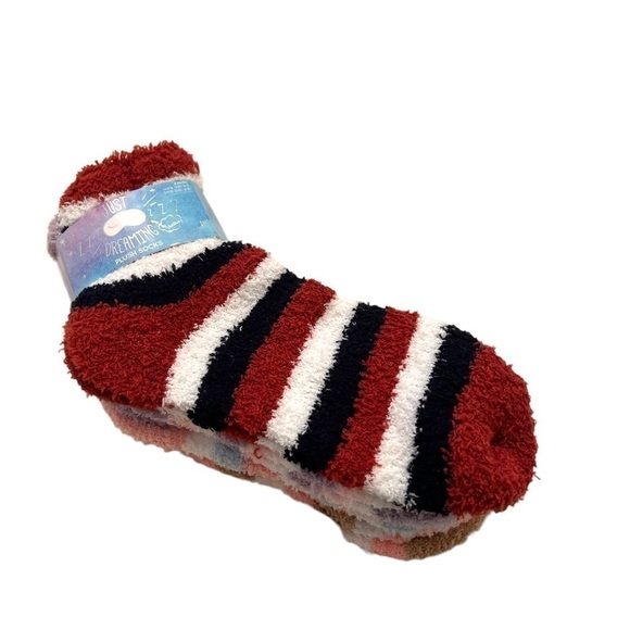 Just Dreaming by Chatties Plush Socks Multicolor Stripes - Picture 1 of 7